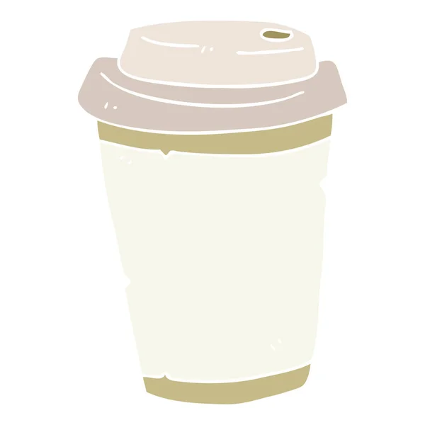 Platt Färg Illustration Kaffe — Stock vektor