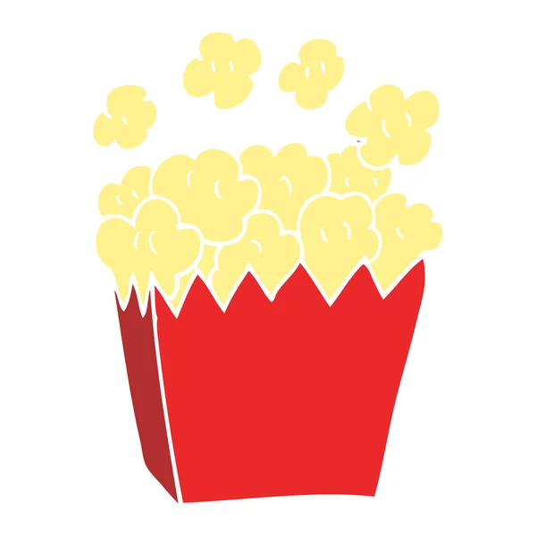 Cartone Animato Doodle Cinema Popcorn — Vettoriale Stock
