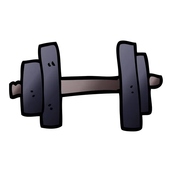 Cartoon Doodle Gym Weights — Stock Vector