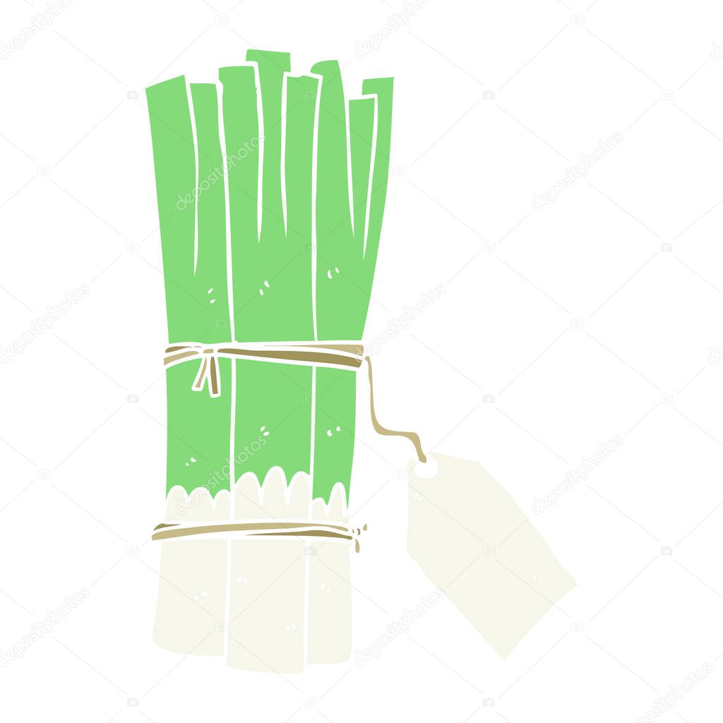 flat color style cartoon organic leeks