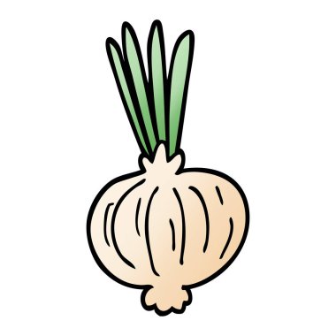 Beyaz arka plan üzerinde izole karikatür doodle soğan