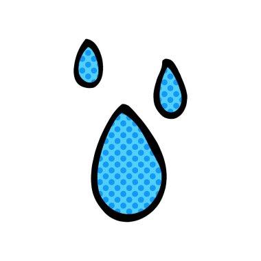 Doodle yağmur damlaları çizgi film