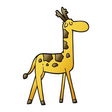 karikatür komik zürafa doodle