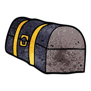 çizgi film doodle hazine sandığı