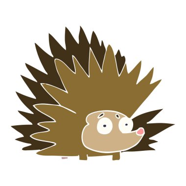 çizgi film doodle dikenli kirpi