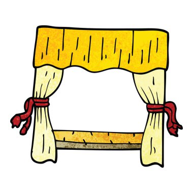 Doodle pencere perdeleri ile çizgi film