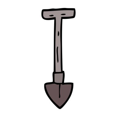 çizgi film doodle spade, vektör çizim