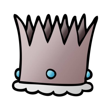 karikatür gümüş crown doodle