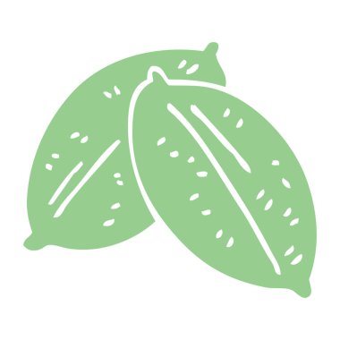 çizgi film doodle yaprak, vektör çizim