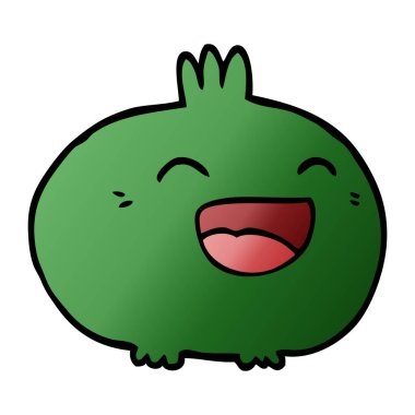 çizgi film doodle mutlu kök sebze