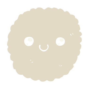 düz renk tarzı çizgi film bisküvi