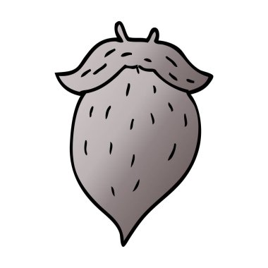 çizgi film doodle sakal, vektör çizim