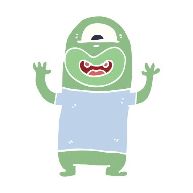 çizgi film doodle uzaylı canavar