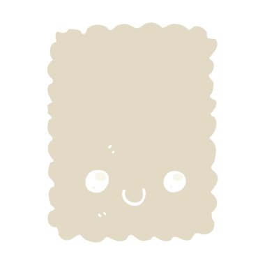 düz renk tarzı çizgi film bisküvi