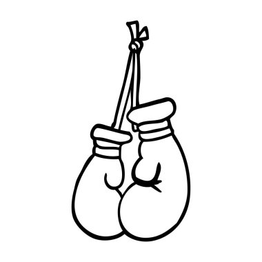 çizim karikatür boks eldivenleri