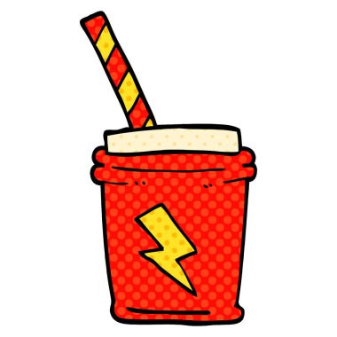 çizgi film doodle al su içmesi