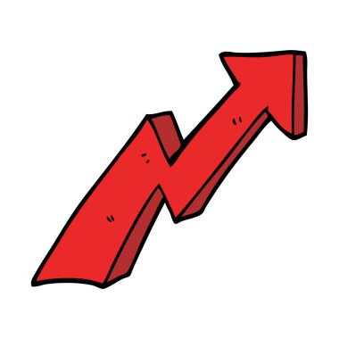 çizgi film doodle iş büyüme ok