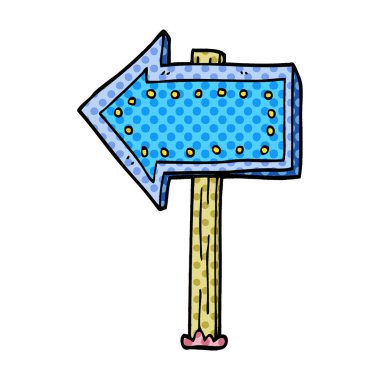 çizgi film doodle yukarı ok ışık