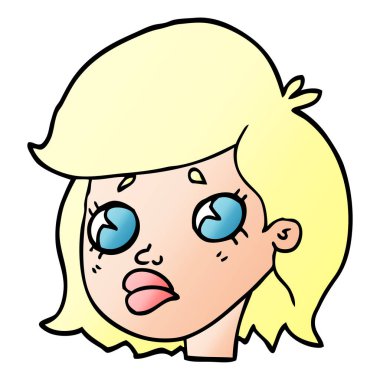 üzgün bir kız doodle çizgi film