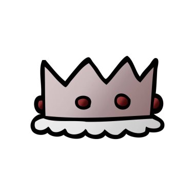 karikatür gümüş crown doodle