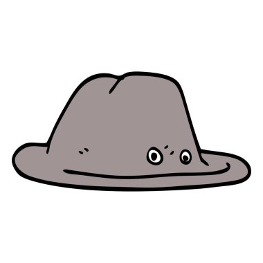 çizgi film doodle şapka, vektör çizim