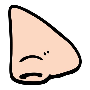 elle çizilmiş doodle tarzı çizgi film burun