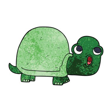 çizgi film doodle şok kaplumbağa