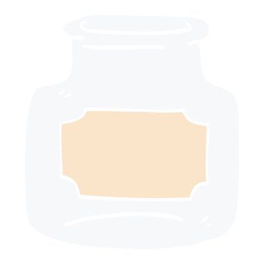 çizgi film doodle açık cam kavanoz