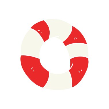 hayat yüzük düz renkli çizimi