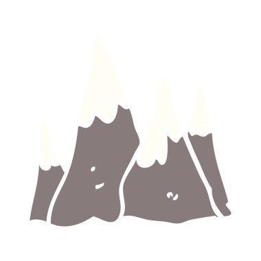 çizgi film doodle yüksek dağlar