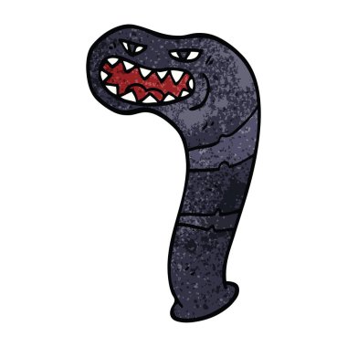 karikatür canavar sülük doodle