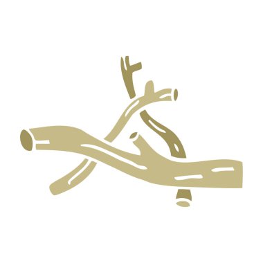 çizgi film doodle twigs yığını