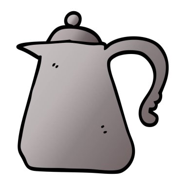 vektör degrade illüstrasyon karikatür su ısıtıcısı