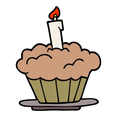 çizgi film doodle Doğum günü pastası