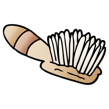 vektör degrade illüstrasyon karikatür saç fırçası