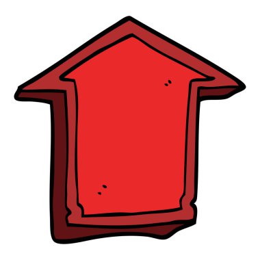 çizgi film doodle yukarıyı gösteren ok