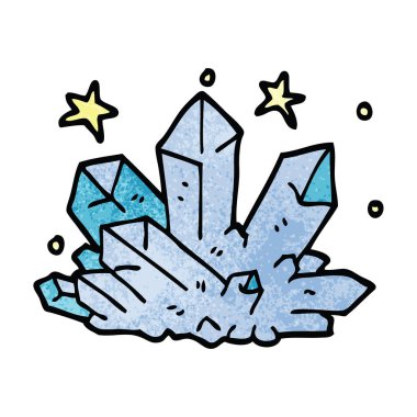 çizgi film doodle kristal köpüklü