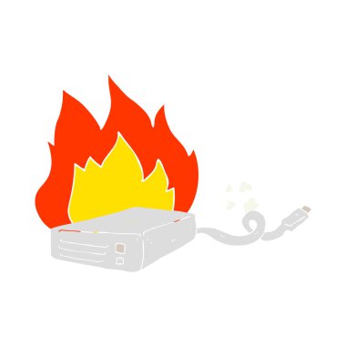 bilgisayar sabit disk yazma düz renk örnek