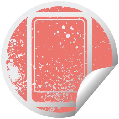 sıkıntılı etiket simge tasarlamak bir tablet bilgisayar