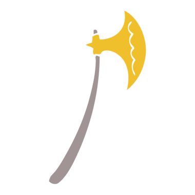 çizgi film doodle balta, vektör çizim