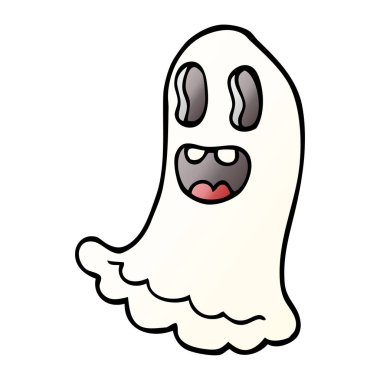 Doodle ürkütücü hayalet çizgi film
