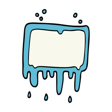 çizgi film doodle damlama afiş