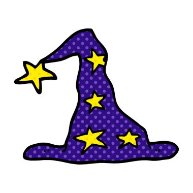 çizgi film doodle Sihirbazı şapka