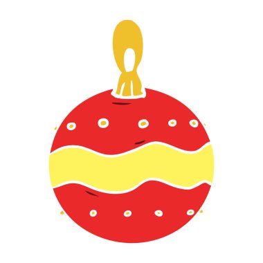 düz renk stili karikatür Noel biblo