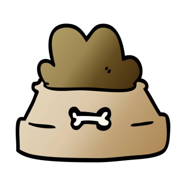 çizgi film doodle evde beslenen hayvan kase