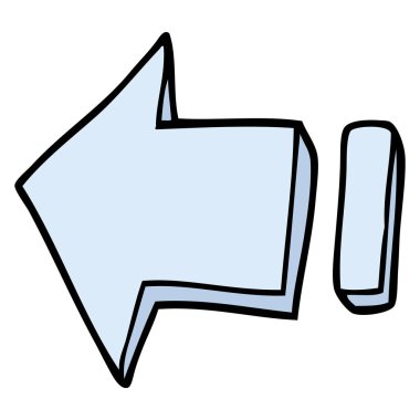 çizgi film doodle işaret eden ok