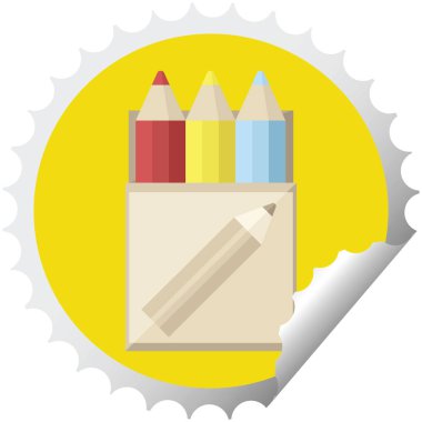 grafik vektör çizim etiket damga yuvarlak kalemler renklendirme paketi