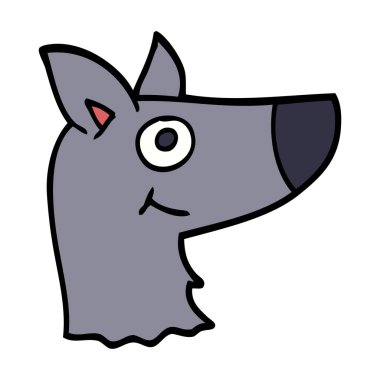 karikatür doodle mutlu köpek