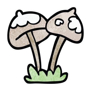 düz renk illüstrasyon mantar 