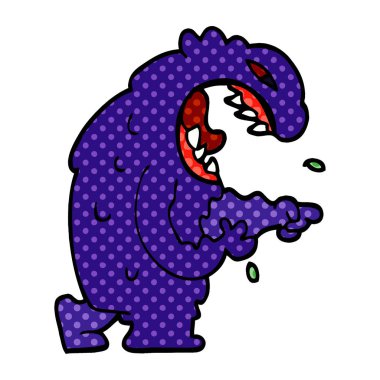 çizgi film doodle halloween canavar